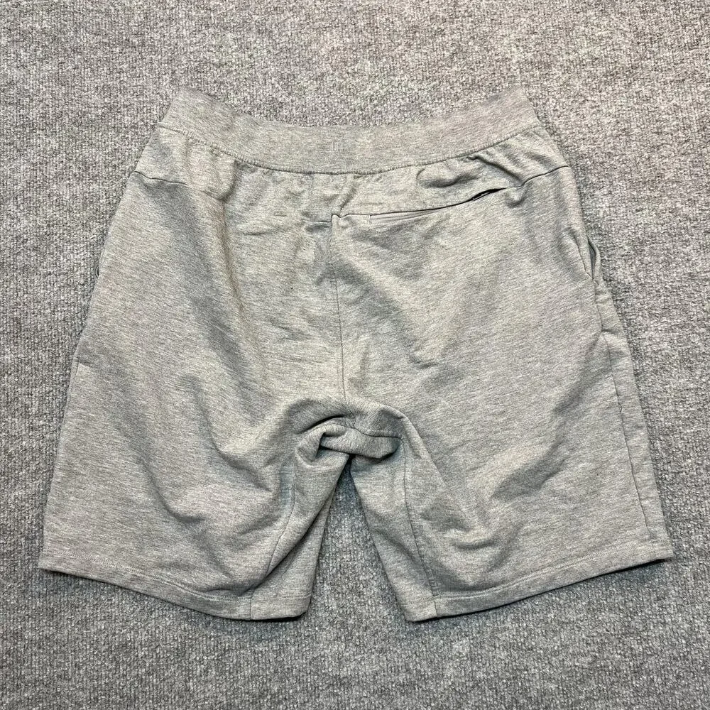 Lululemon Sweat Shorts Mens Large Gray Cotton Blend Athletic 9 Inseam Pockets